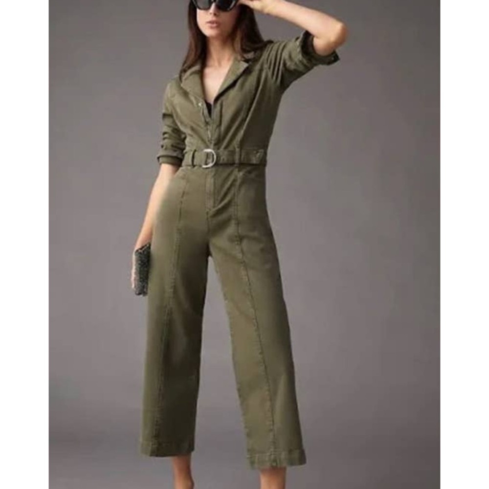 JASON WU ❤️🔥 ARMY GREEN JUMPSUIT NWT SIZE LARGE - Picture 2 of 4